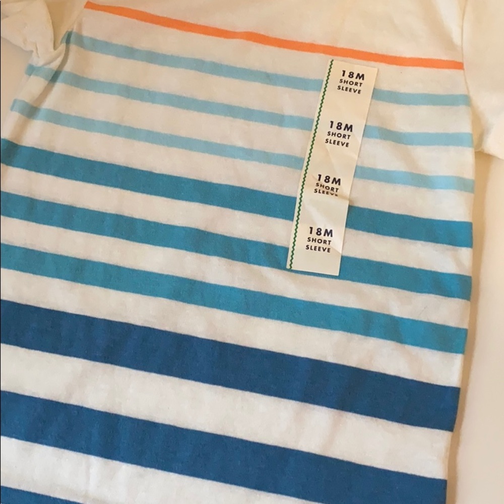⭐️ NWT Kids Cat & Jack Striped Tee - Sz 18 Months - Picture 6 of 7